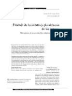Estallido de Los Relatos y Pluralización de Las Lecturas. 2008. Rev Comunicar-30-Martin-15-20