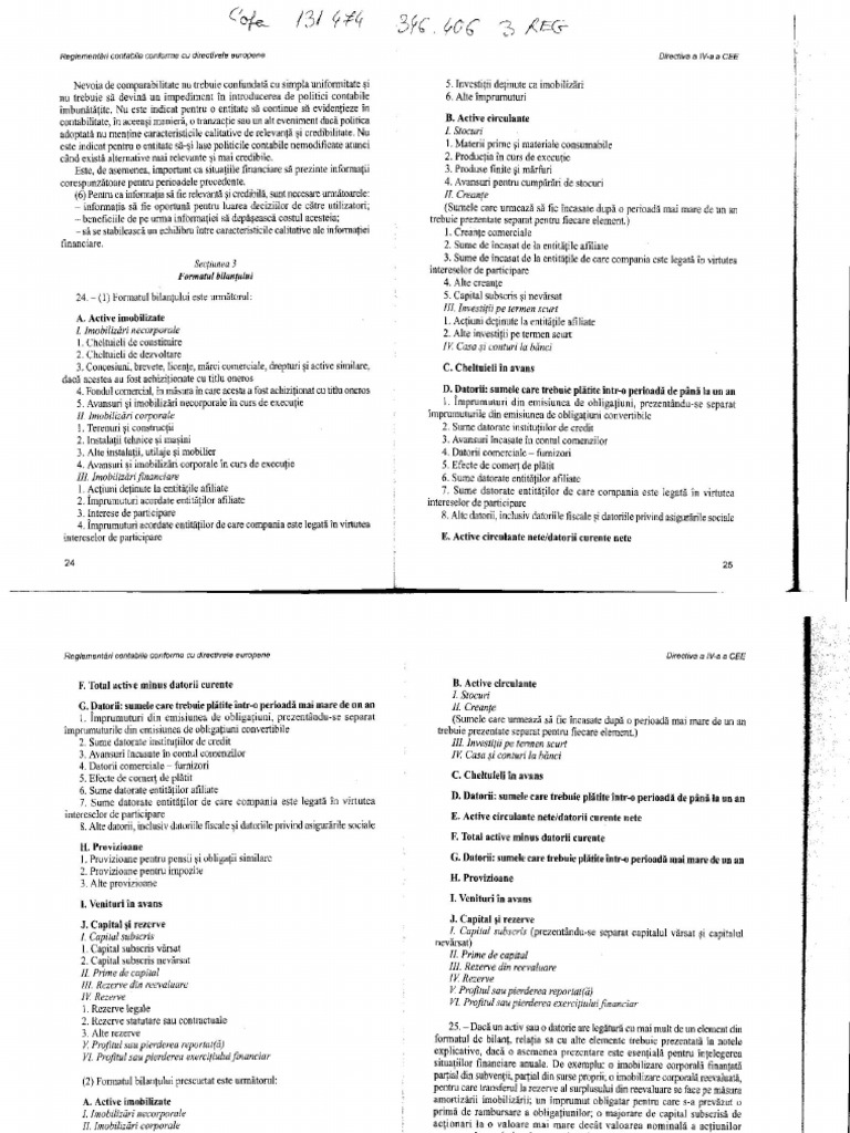 Reglementari Contabile | PDF