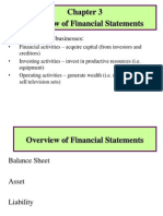 Overview of Financial Statements: Basic Activities of Businesses