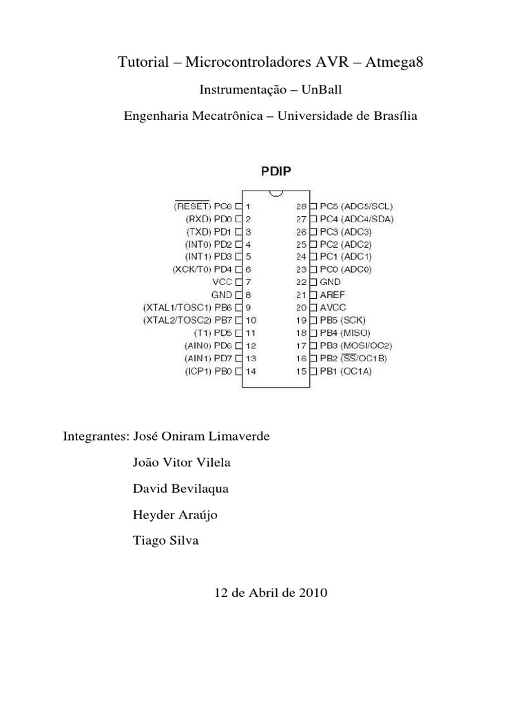 Tutorial sobre Microcontrolador ATmega8 | PDF