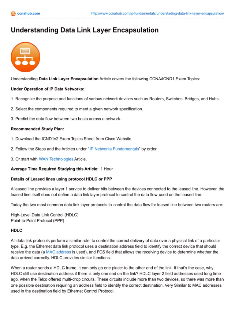 Understanding Data Link Layer Encapsulation Ccna Hub vrogue.co