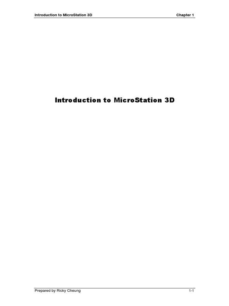 MicroStation 3D: Global Origin Basics | PDF | Cartesian Coordinate ...