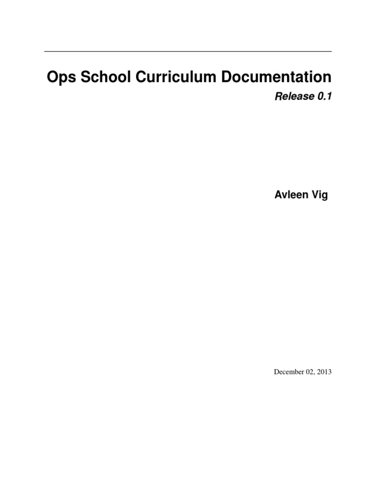 Ops School | PDF