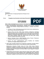Surat Edaran: Pengadaan Jasa Konstruksi Untuk Instansi Pemerintah Tahun Anggaran 2006