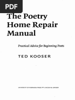 Download Poetry Home Repair Manual - Ted Kooser by Rahul Sharma SN235194383 doc pdf