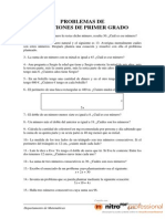 E 1ESO 09-Problemas de Ecuaciones de Primer Grado 1