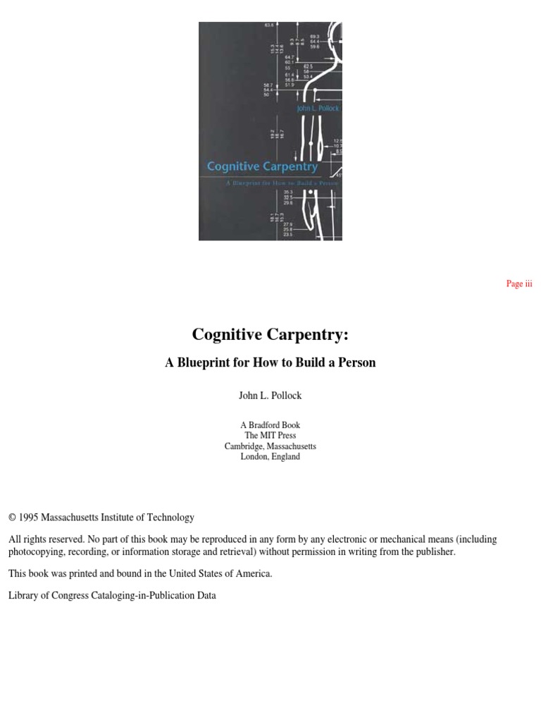 Cognitive Carpentry A Blueprint For How To Build A Person - $ 44 | PDF