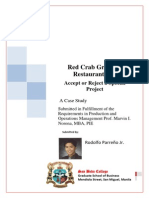 Case Problem - Red Crab Group of Restaurant