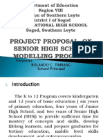 Proposal On Senior High School Modelling Program