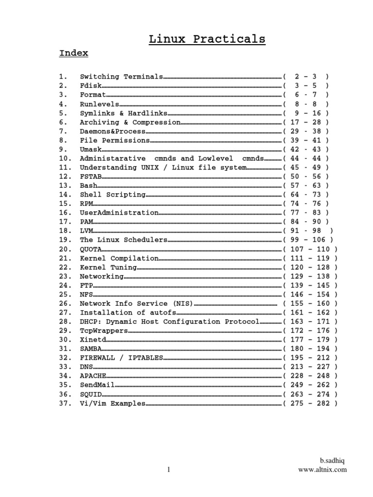 NOTES Linux Basic Course by Altnix | PDF | Unix | Computer Data