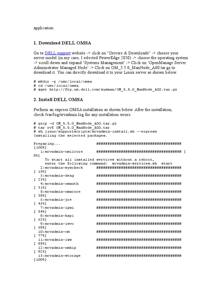 Install and Access DELL OMSA Guide | PDF | Business | Computers