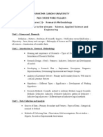 PH D Coursework Syllabus DTD 5-12-2013-Syllabi Common To Science, Engineering Faculties