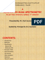 Download Mass Spectroscopy PPT by Somnath Patil SN235209807 doc pdf