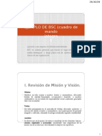 EJEMPLO de BSC Cuadro de Mando Integral