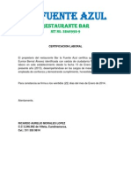 Certificacion Laboral