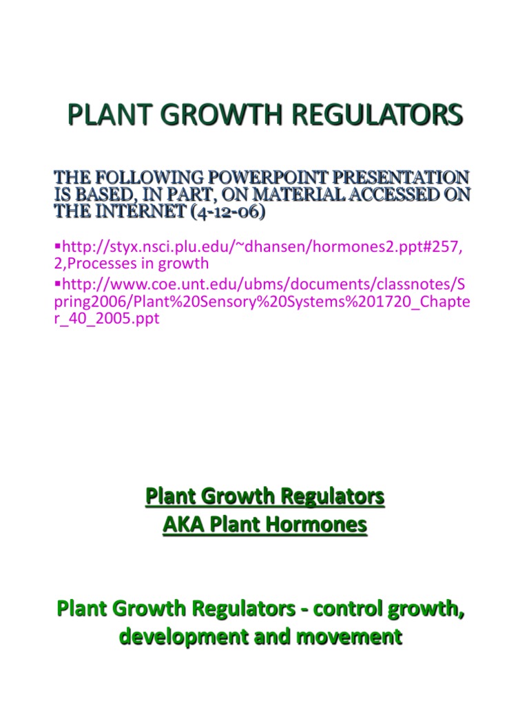 Plant Growth Regulators | Plant Hormone | Auxin | Free 30 ...