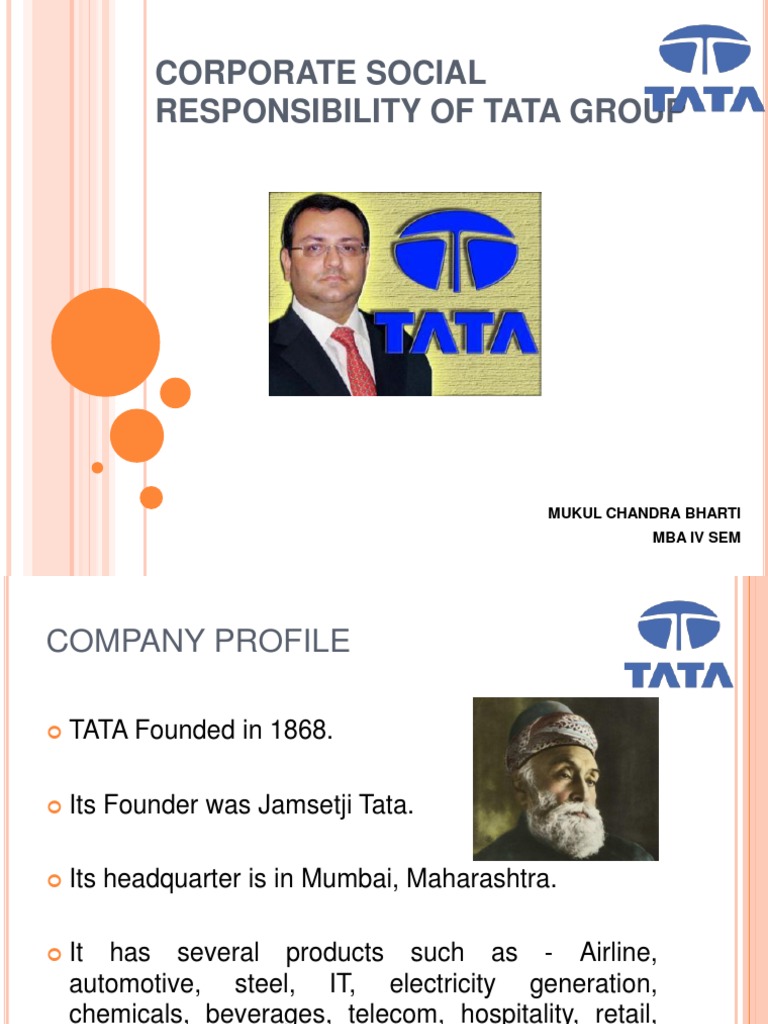 Tata Group's Corporate Social Responsibility | PDF | Corporate Social ...