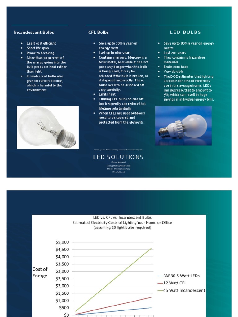 Energy-Efficient Bulb Comparison | PDF