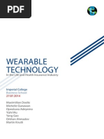 Wearable Technology in the insurance market - a study