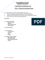 Engineering Council Certificate Level Engineering Materials C102 Tutorial 1 - Molecular Structure