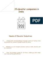 List of Top 15 Elevator Companies in India
