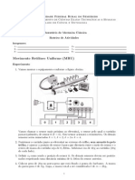 MRU experimento laboratório mecânica clássica