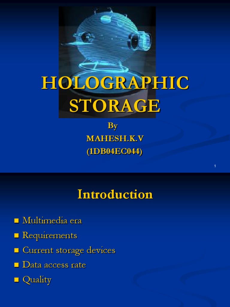 Holographic Storage Device Overview | PDF | Holography | Compact Disc