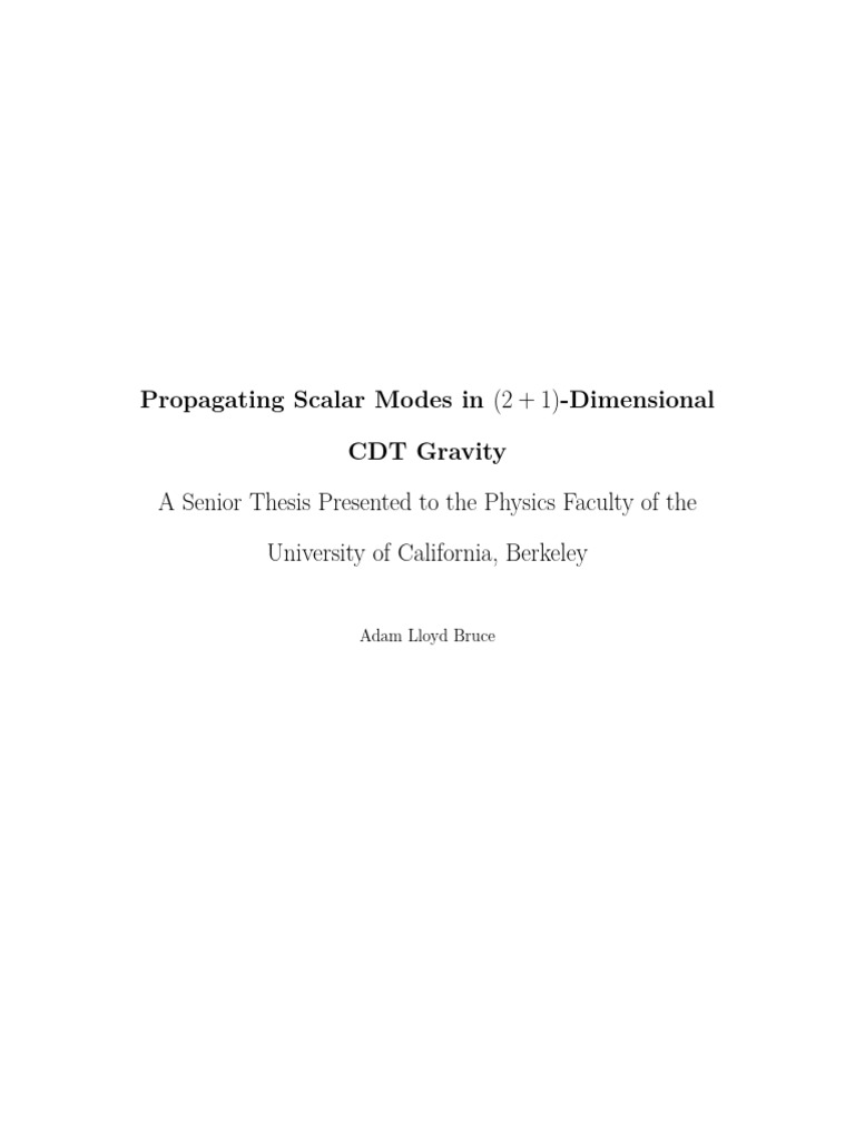 Propagating Scalar Modes in (2+1) CDT Quantum Gravity Download Free