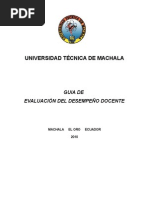 Guia de Evaluacion Del Desempeno Docente Utmach