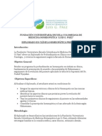 Diplomado Clínica Homeopatía Predictiva