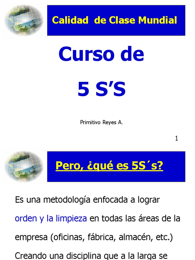 Presentacion 5 S | PDF | Hogar, jardinería y bricolaje