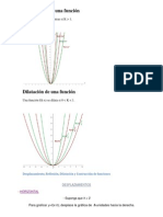 Transformaciones básicas de funciones: traslaciones, reflexiones, dilataciones y contracciones