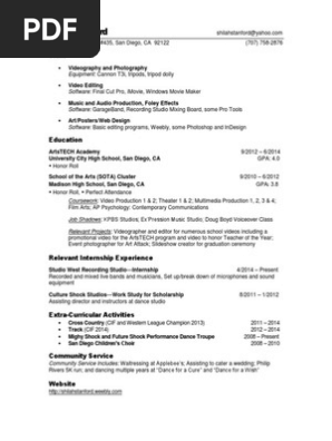 shilah stanford resume