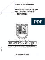 Tesis. Planeación Estratégica de Una Empresa de TV Por Cable (UFMarroquin - Guatemala)