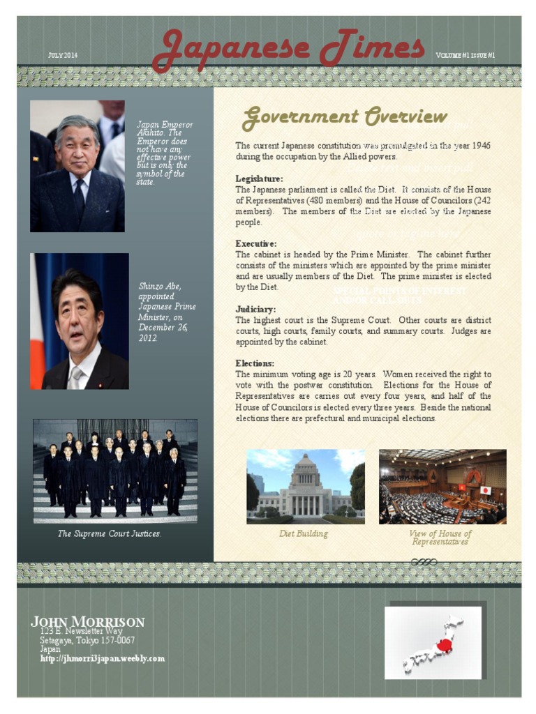 Overview of Japan's Government Structure | PDF | Politics | Social Science