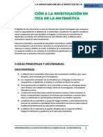 Aproximación A La Investigación en Didáctica de La Matemática