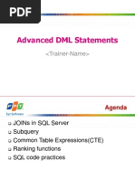 Lesson01 - Advanced DML Statements