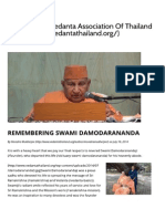 Remembering Swami Damodarananda - Ramakrishna Vedanta Association of Thailand