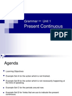 Present Continuous: Grammar Unit 1