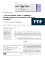 The G /g-Expansion Method For Solutions of Evolution Equations From Isothermal Magnetostatic Atmospheres