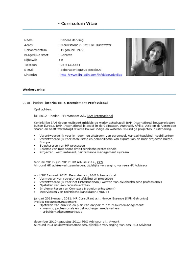 Cv Deboradevlieg Hr Pdf