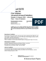 Edexcel GCE: 6679 Mechanics M3 (New Syllabus) Advanced/Advanced Subsidiary