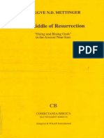 Tryggve N. D. Mettinger The Riddle of Resurrection Dying and Rising Gods in The Ancient Near East Coniectanea Biblica Citit