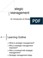 Strategic Management: An Introduction To Strategy