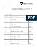 Poster Printing Price List
