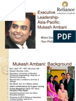 Executive Leadership-Asia-Pacific: Mukesh Ambani: - Biloni Doshi - Tom Phillips