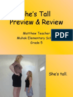 She's Tall Preview & Review: Matthew Teacher Muhak Elementary School Grade 5