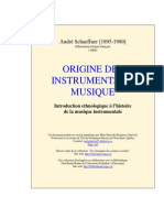 Origine Des Instruments de Musique - Andre Schaeffner