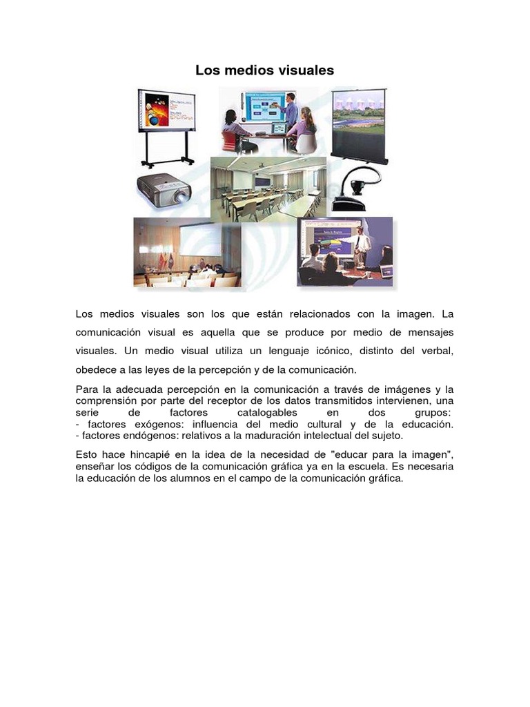 Medios Visuales | PDF | Imagen | Comunicación