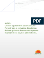 Politicas y Parametros Para La Evaluacion de Practicas Del Buen Gobierno